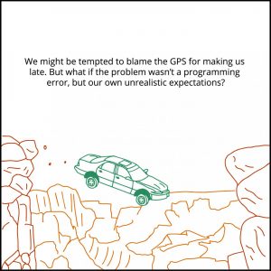 GPS gave out - car is on the rocks