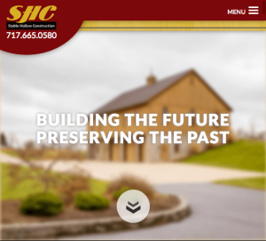 home page on stablehollowconstruction.com
