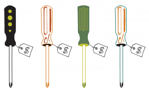 Screwdrivers at various price points. Which will you buy?